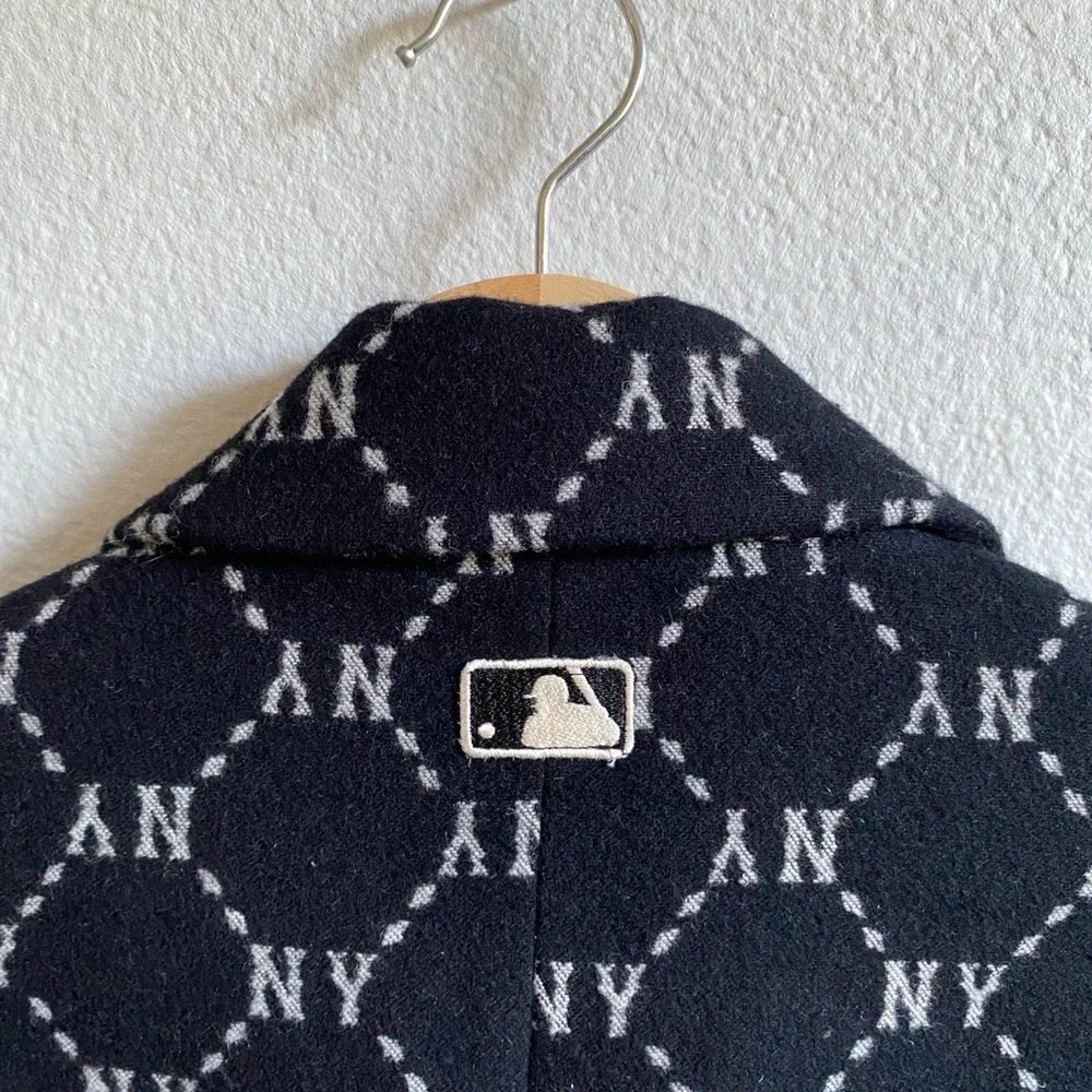 MLB Korea NY Yankees Monogram Wool Blend Blazer K Fashion Korean Streetwear XS